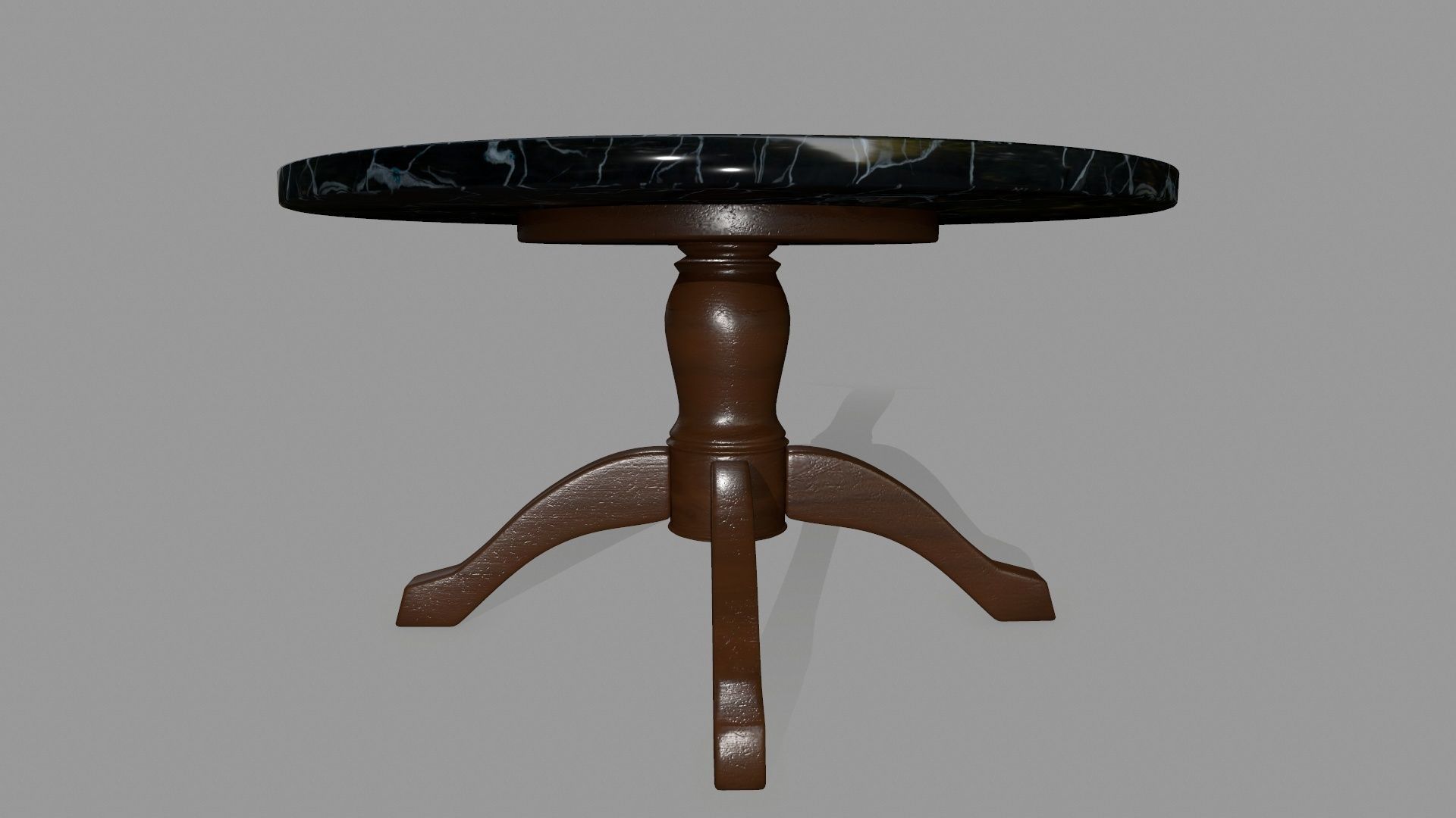 table 5 round marble Low-poly 3D model_3