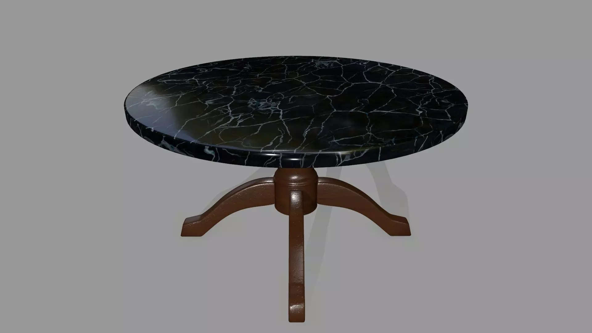 table 5 round marble Low-poly 3D model_0
