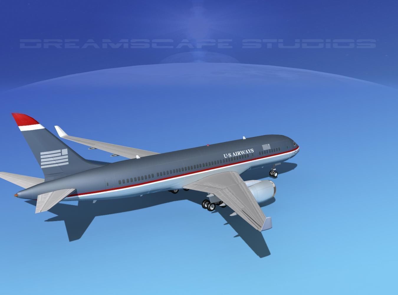 Boeing 787-8 US Airways 3D model_5