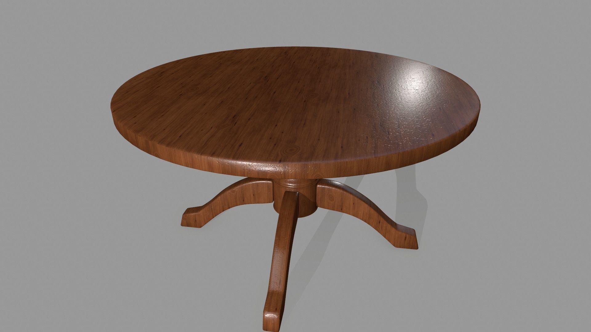 table 6 round Low-poly 3D model_6