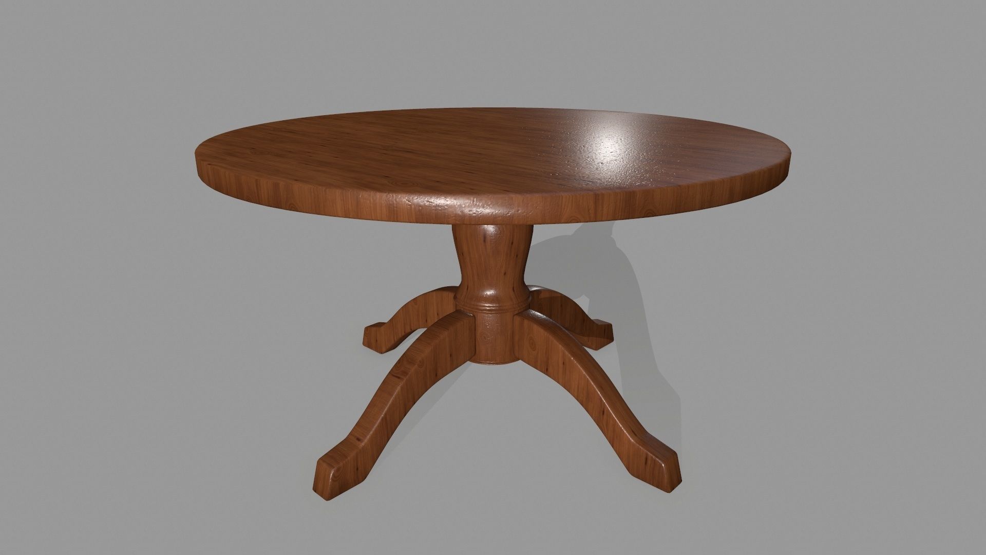 table 6 round Low-poly 3D model_3