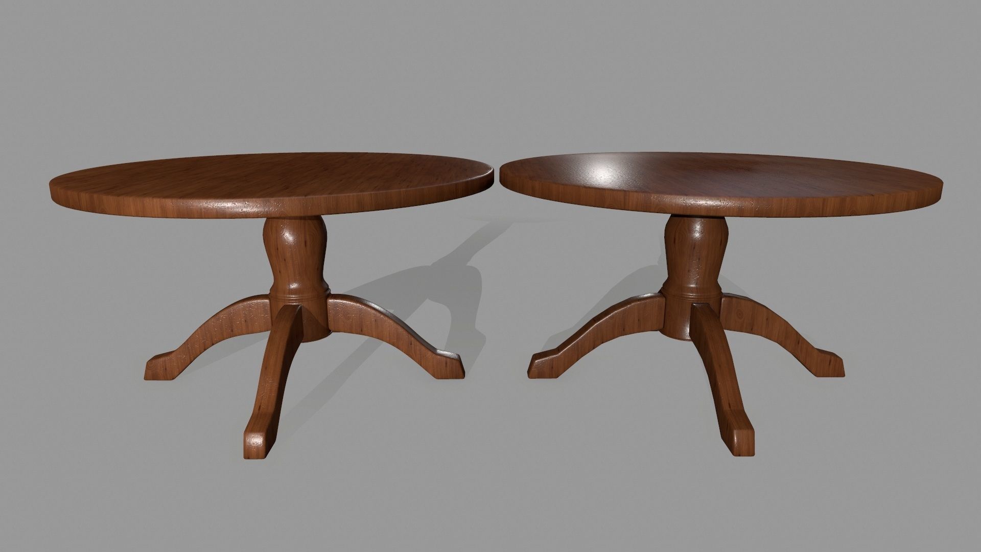 table 6 round Low-poly 3D model_1