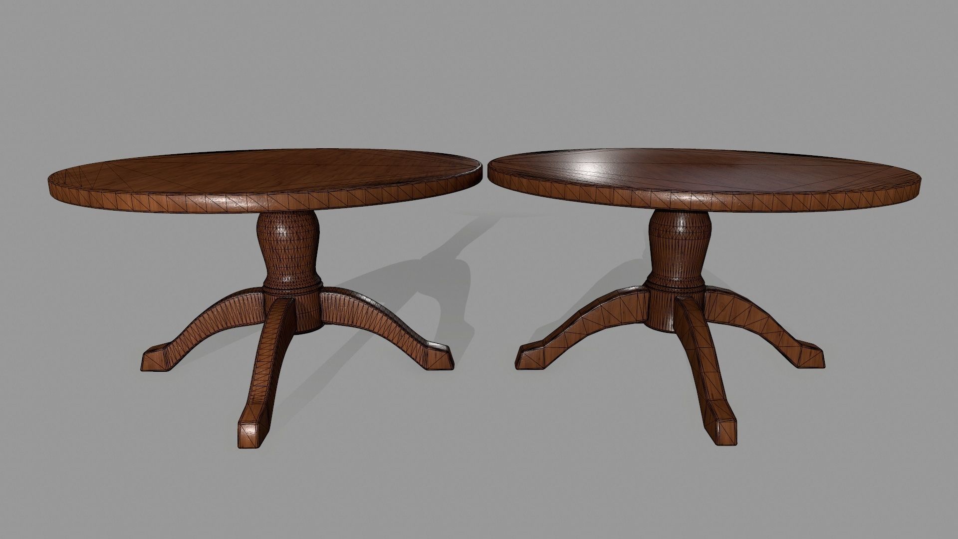 table 6 round Low-poly 3D model_2