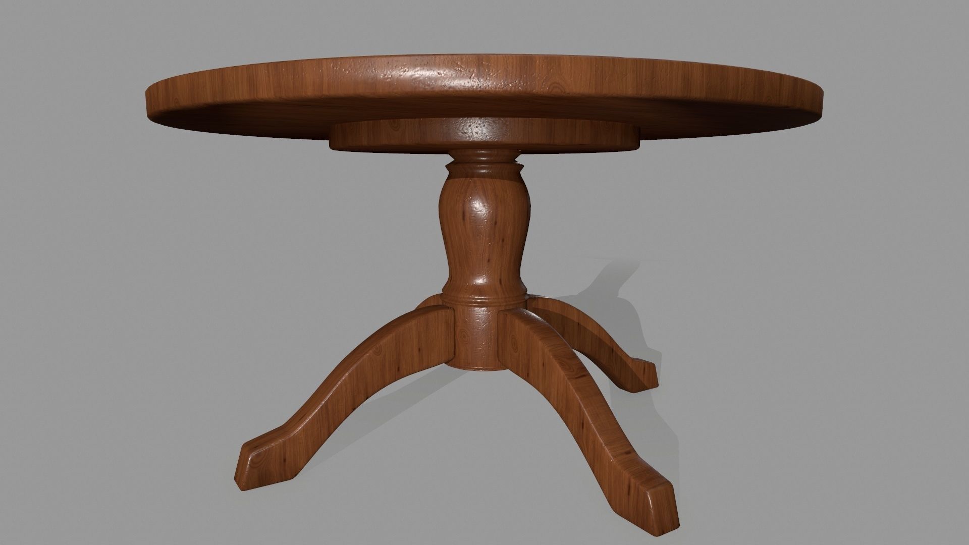 table 6 round Low-poly 3D model_4