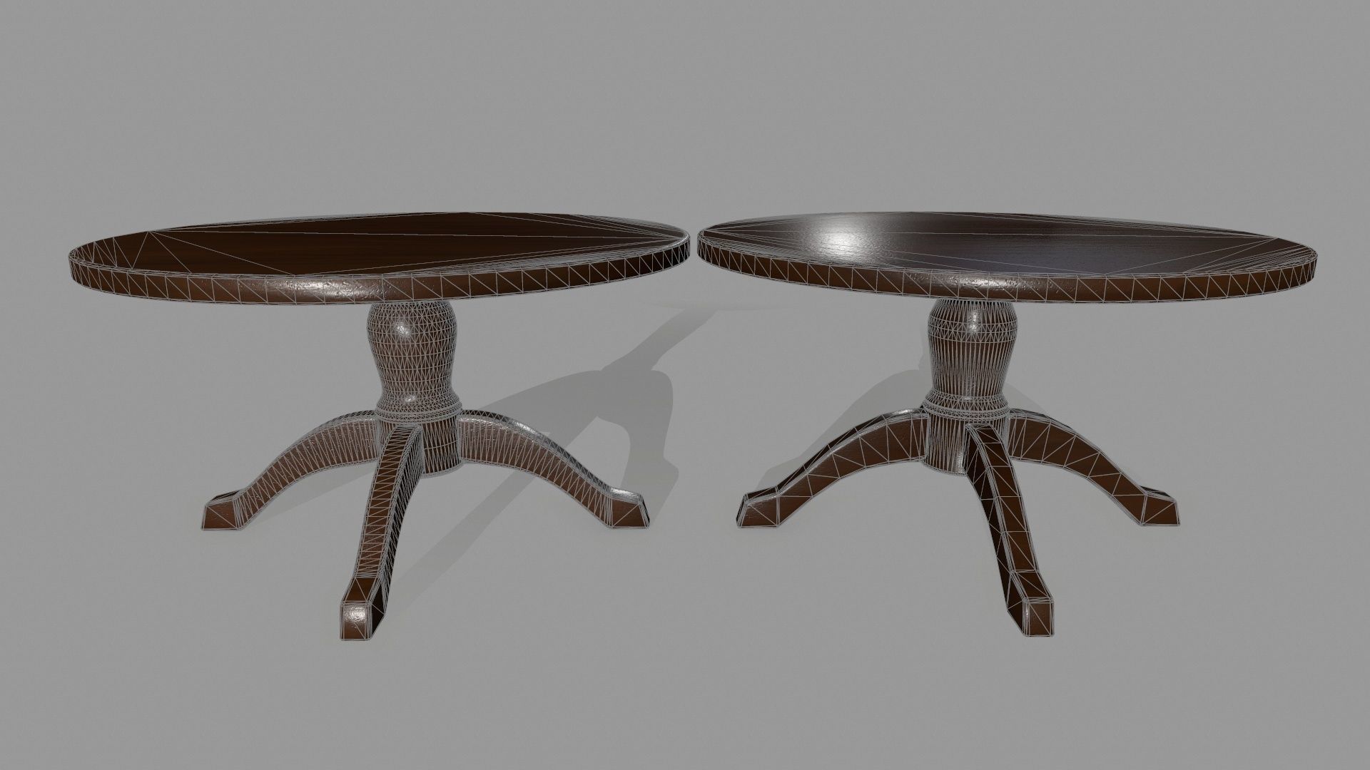 table 7 round Low-poly 3D model_2