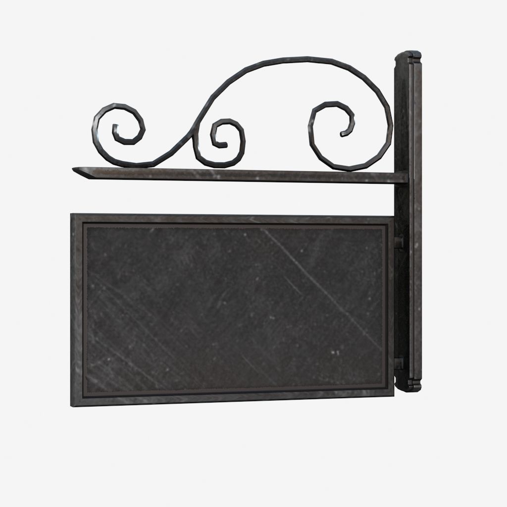 Signboards metal frame 3D Model Collection_9
