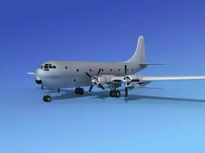 Boeing C-97 Stratofreighter Bare Metal 3D model