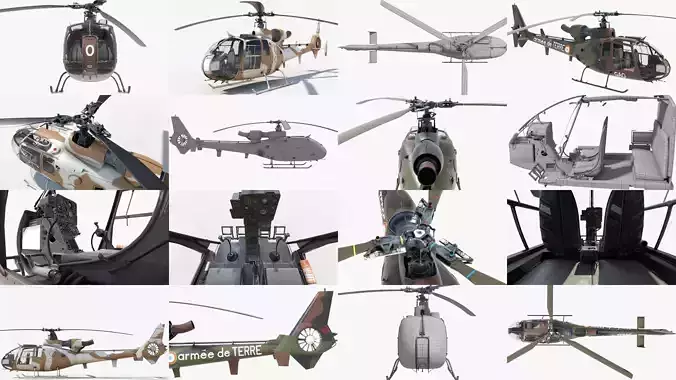 Collection Sud Aviation Gazelle 