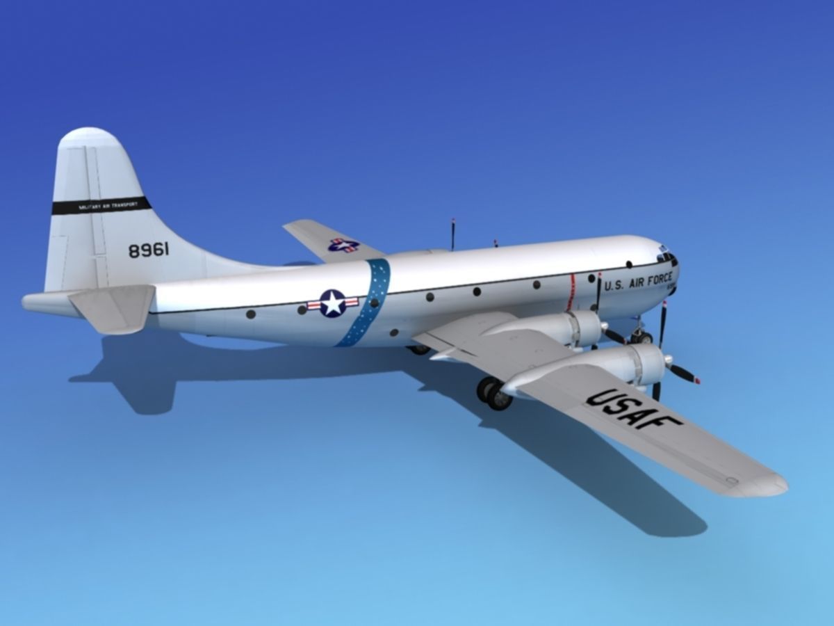 Boeing C-97 Stratofreighter V04 3D model_4