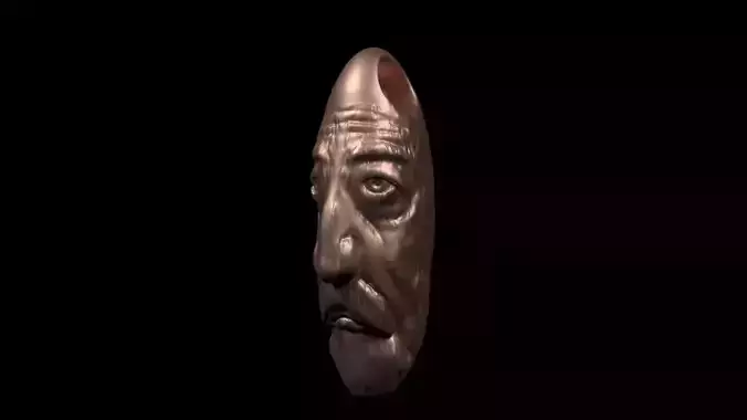 old face sculpter  keychain  3D print model