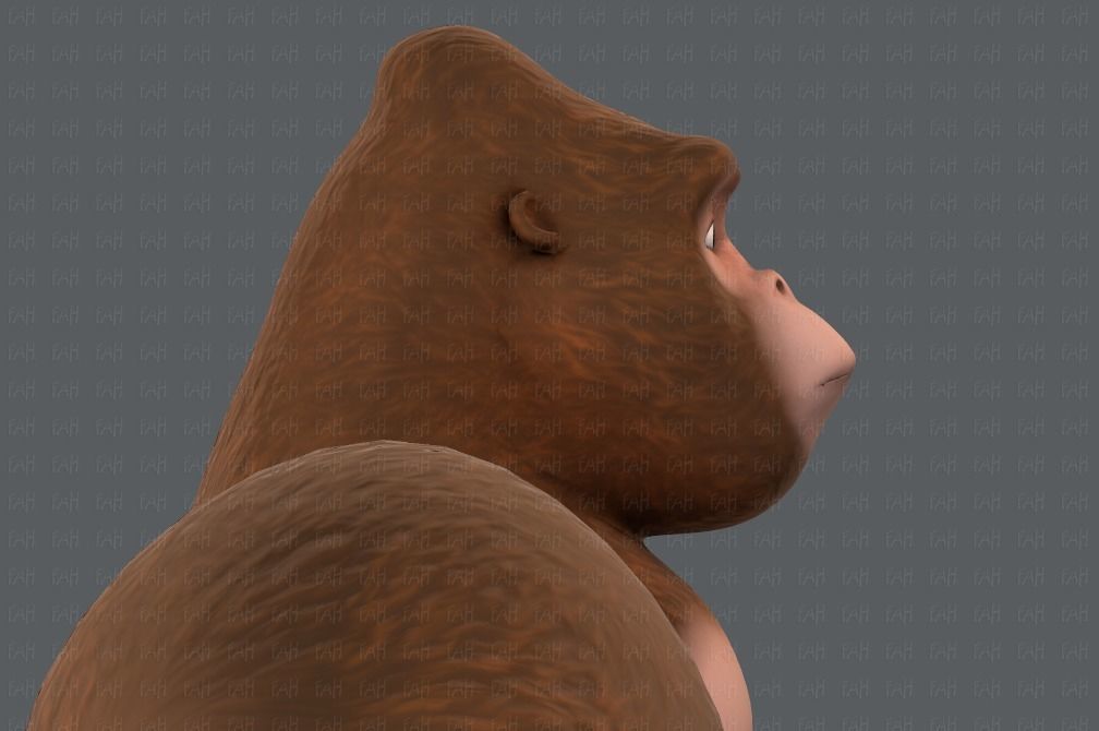 King Kong V01 Low-poly 3D model_19