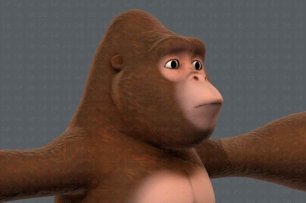 King Kong V01 Low-poly 3D model_18