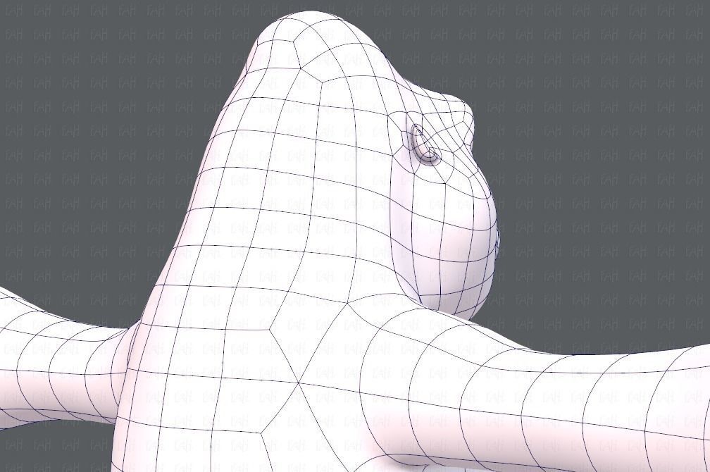 King Kong V01 Low-poly 3D model_28