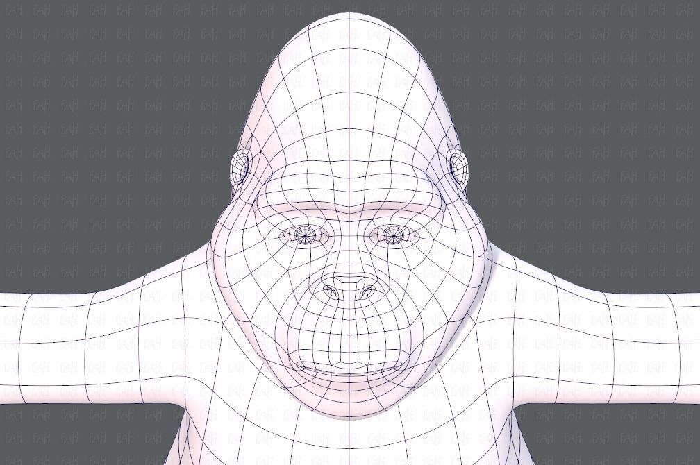 King Kong V01 Low-poly 3D model_40