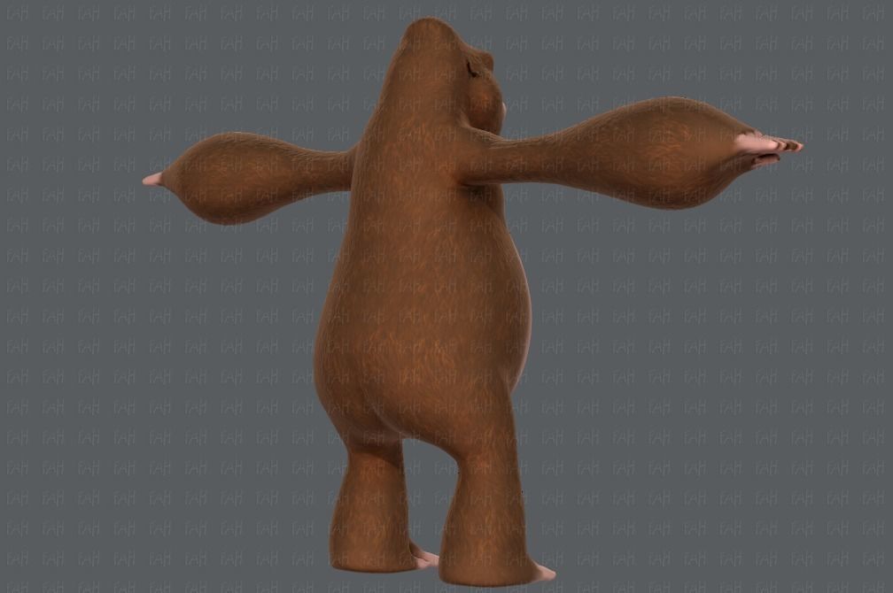 King Kong V01 Low-poly 3D model_4