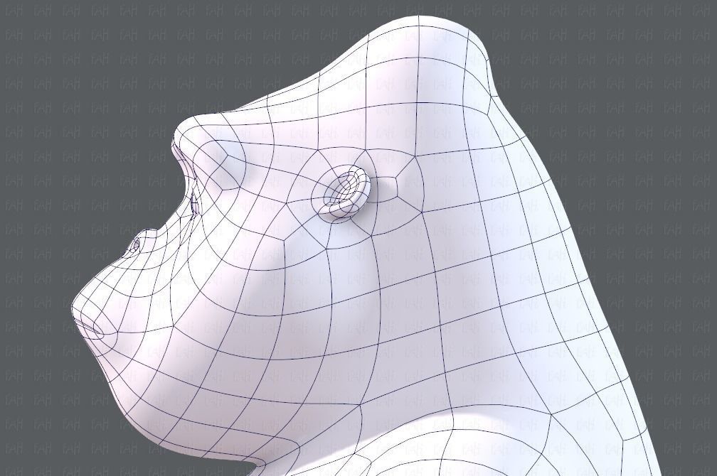 King Kong V01 Low-poly 3D model_38