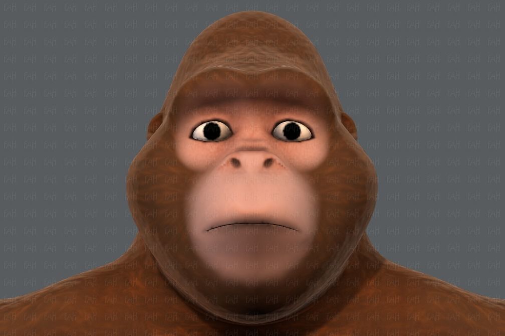 King Kong V01 Low-poly 3D model_33