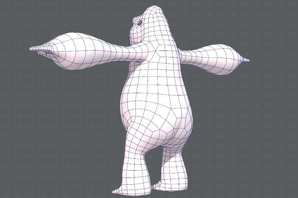 King Kong V01 Low-poly 3D model_14