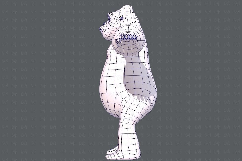 King Kong V01 Low-poly 3D model_15