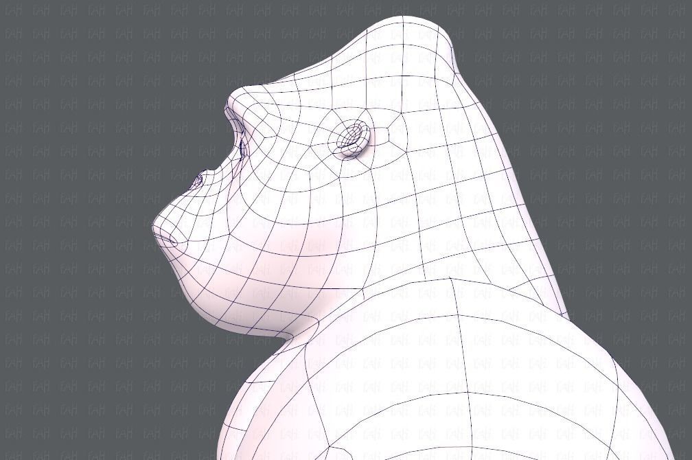 King Kong V01 Low-poly 3D model_31