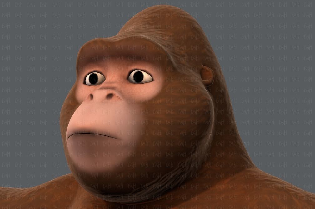 King Kong V01 Low-poly 3D model_35