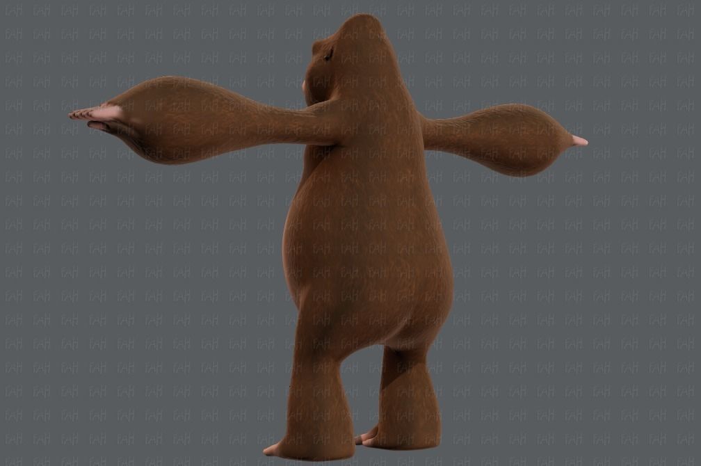 King Kong V01 Low-poly 3D model_6