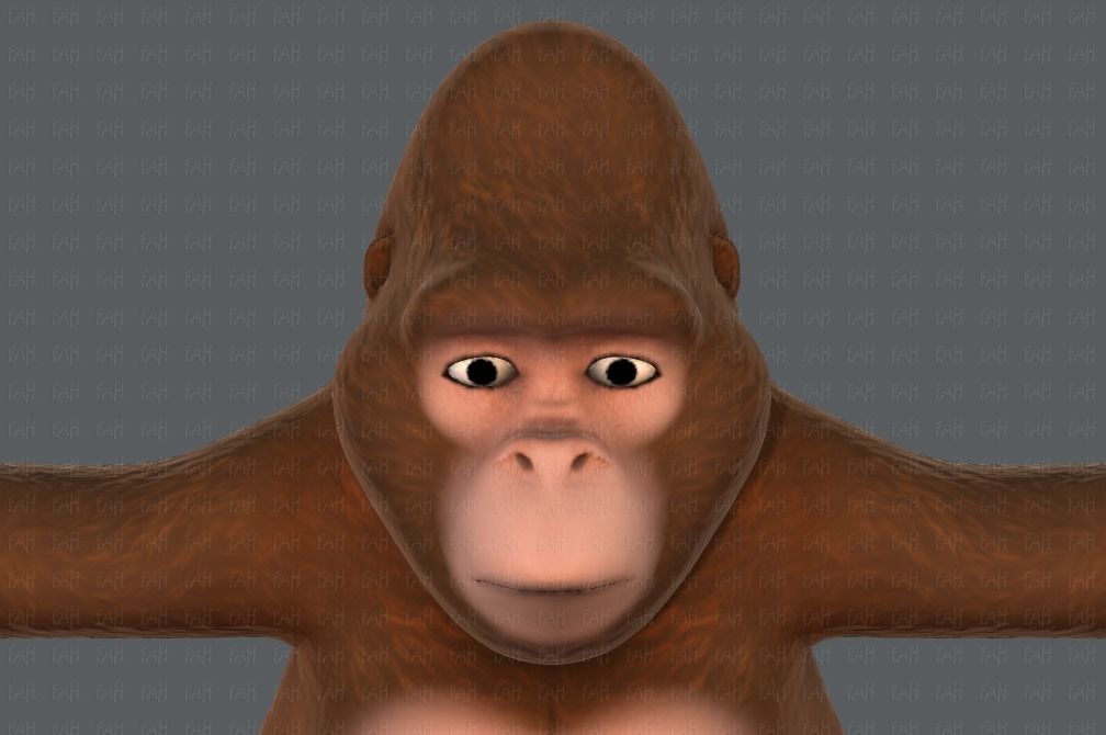King Kong V01 Low-poly 3D model_39
