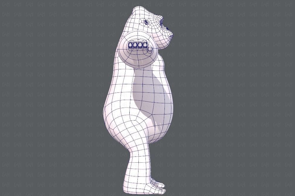 King Kong V01 Low-poly 3D model_11