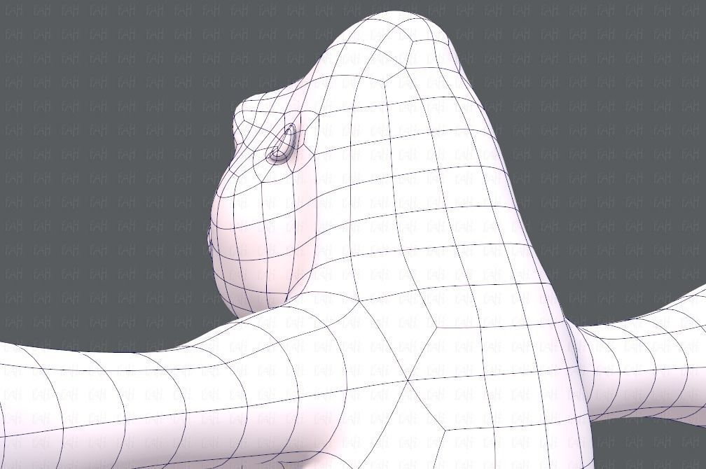 King Kong V01 Low-poly 3D model_30
