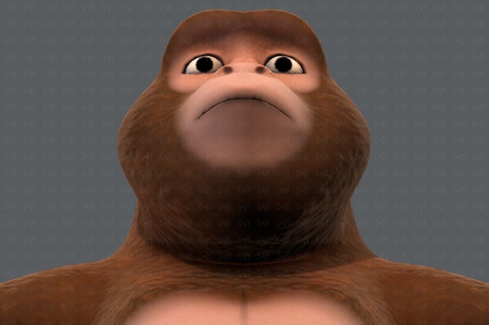 King Kong V01 Low-poly 3D model_41
