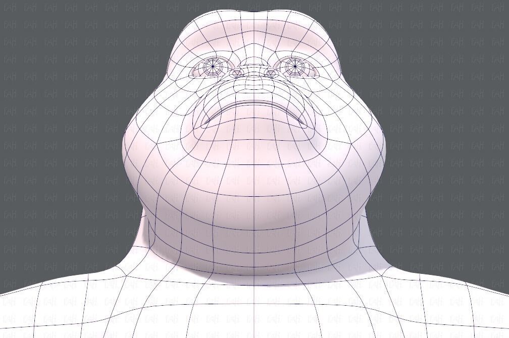 King Kong V01 Low-poly 3D model_42
