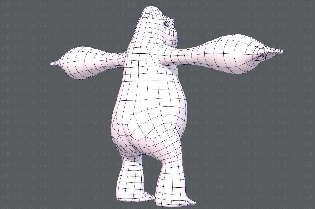 King Kong V01 Low-poly 3D model_12