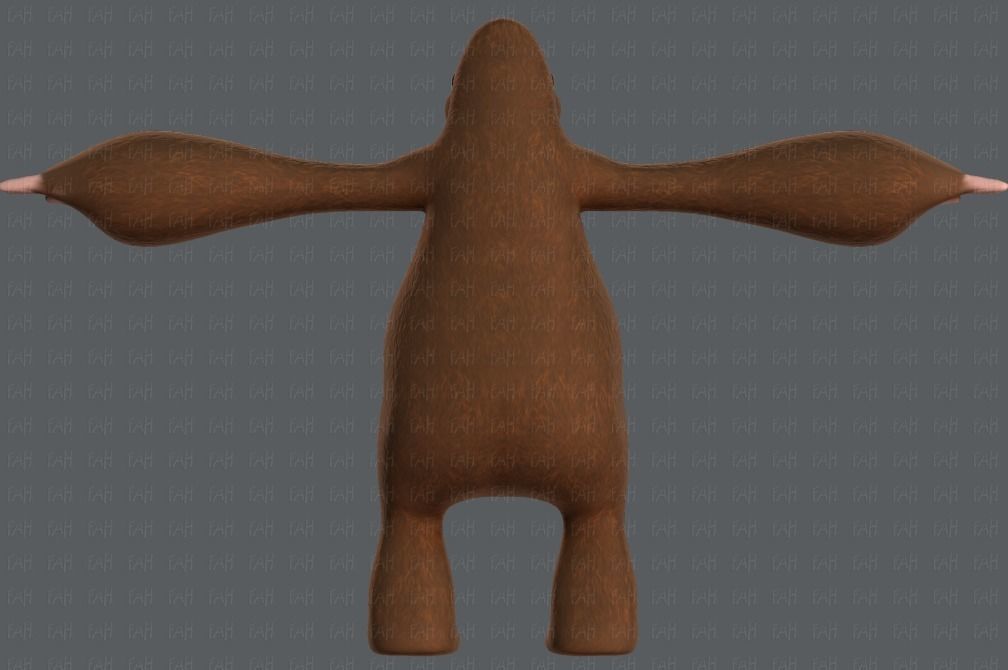 King Kong V01 Low-poly 3D model_5