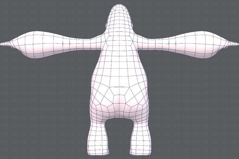 King Kong V01 Low-poly 3D model_13