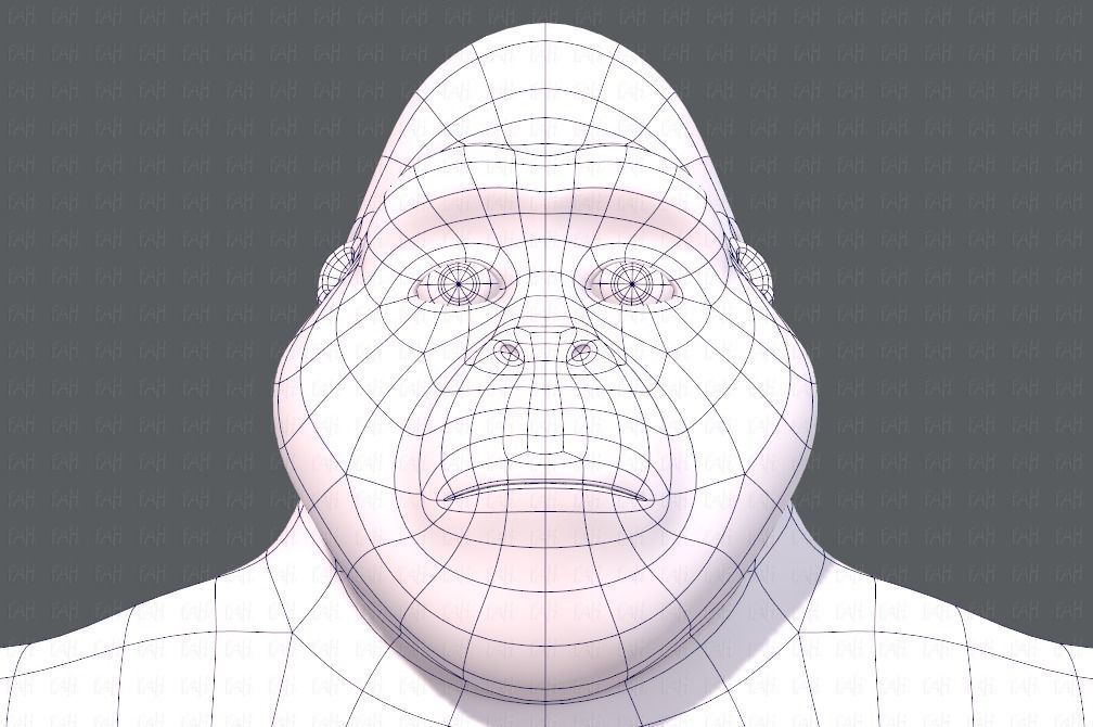 King Kong V01 Low-poly 3D model_34