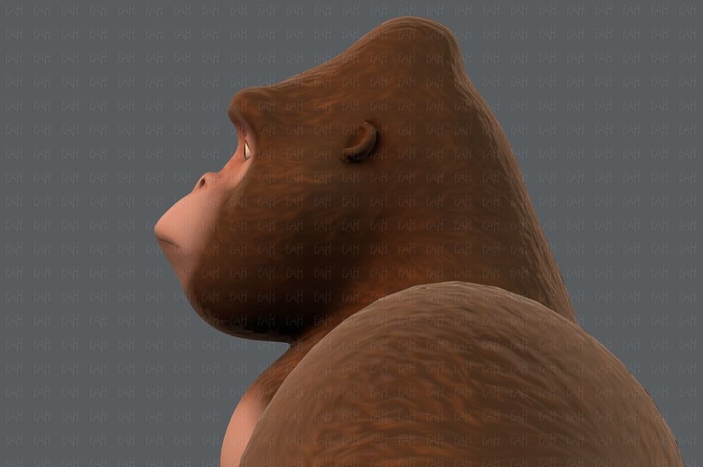 King Kong V01 Low-poly 3D model_23