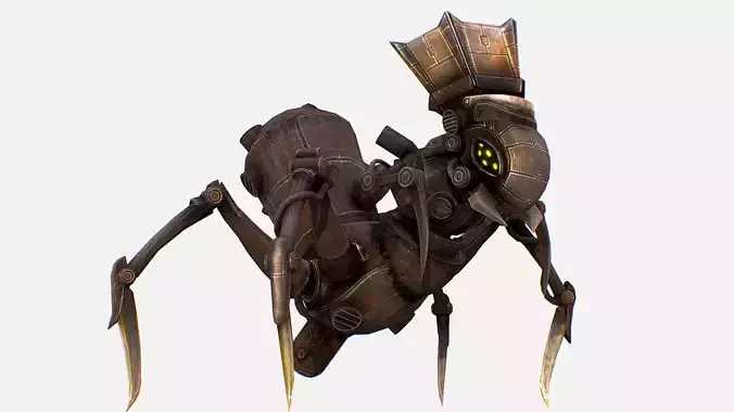 Game Character Arthropod Metal Crab Insect Robot Low-poly 3D model