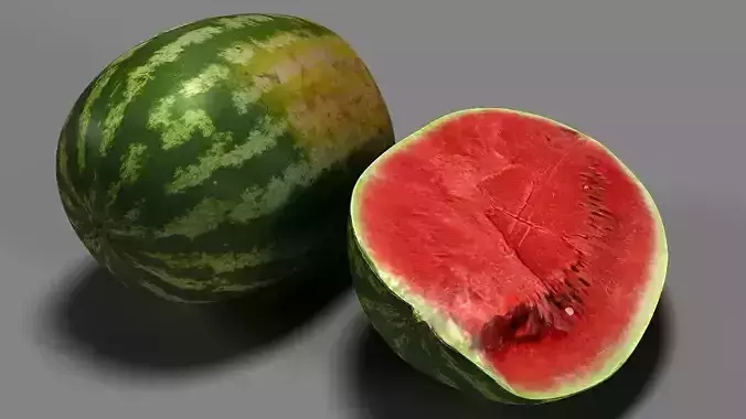 watermelon cut Low-poly 3D model