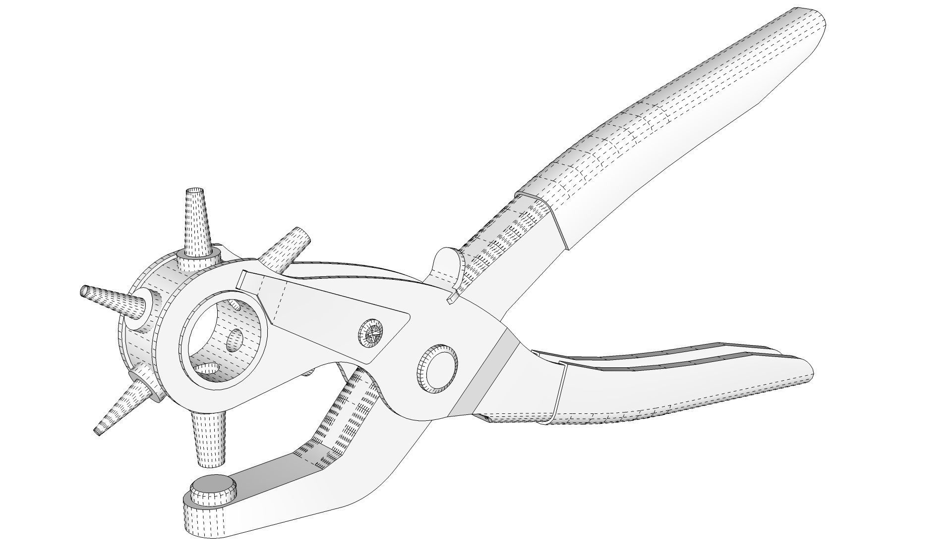 Leather Hole Punch 3D model_12