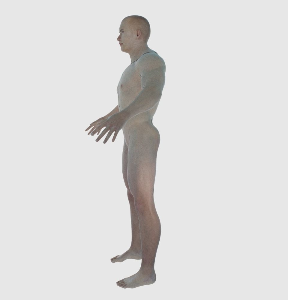 Male Generic Low Poly Low-poly 3D model_5