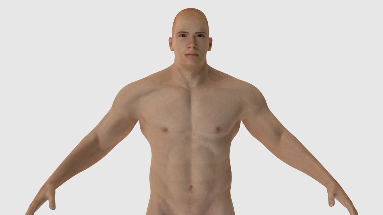 Male Generic Low Poly Low-poly 3D model_2