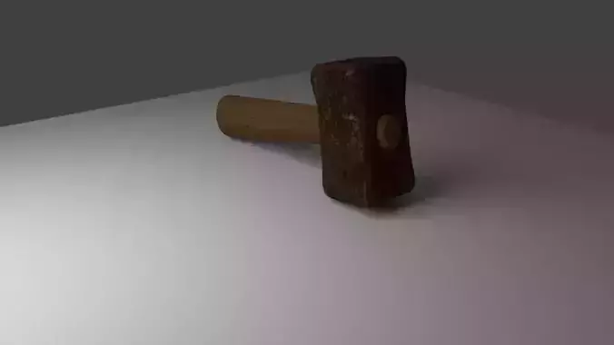 Hammer wooden on table