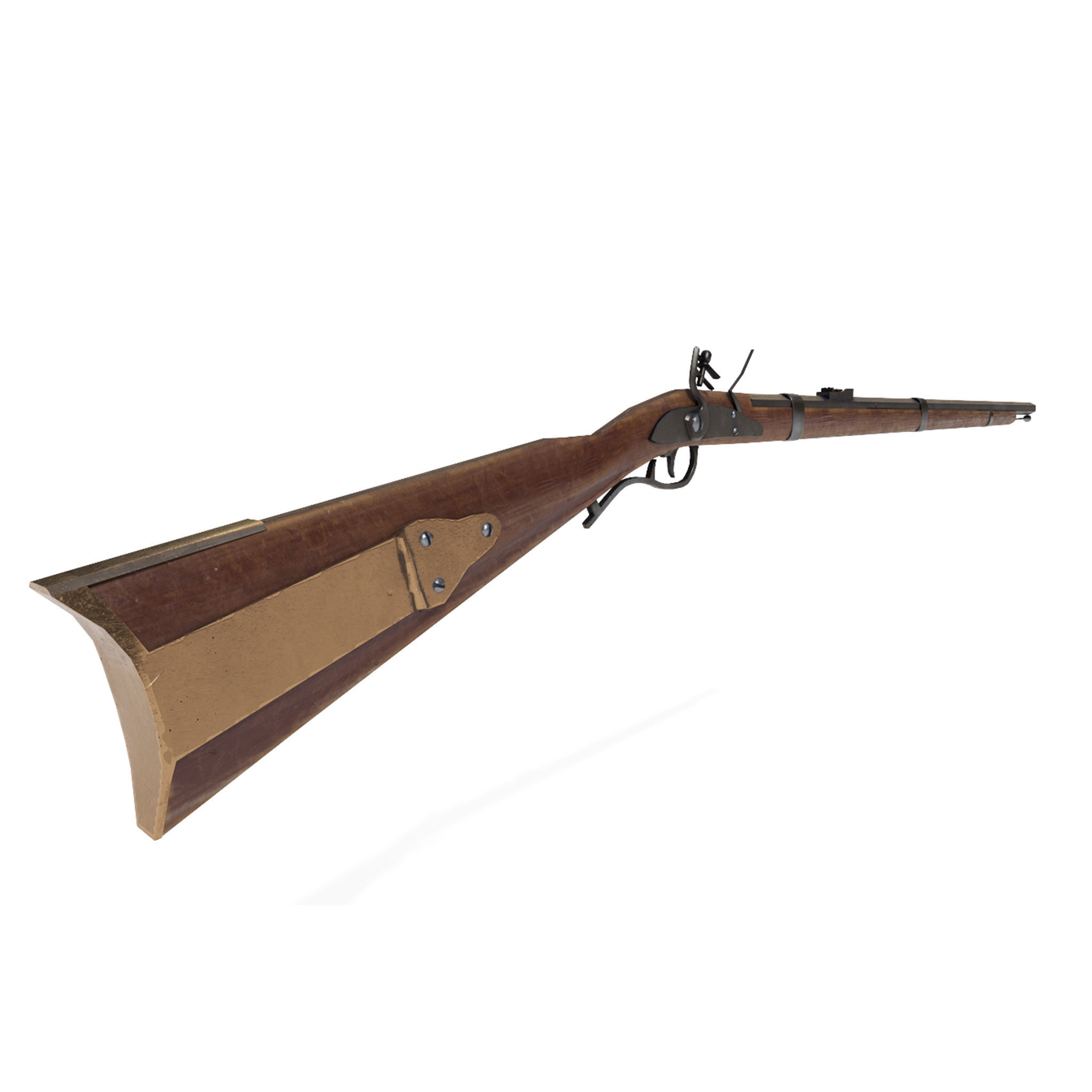 Rifle Springfield 1842 Low-poly 3D model_4