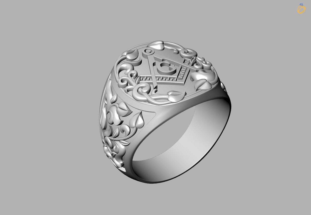 Mason ring  model for 3D print 3D print model_3