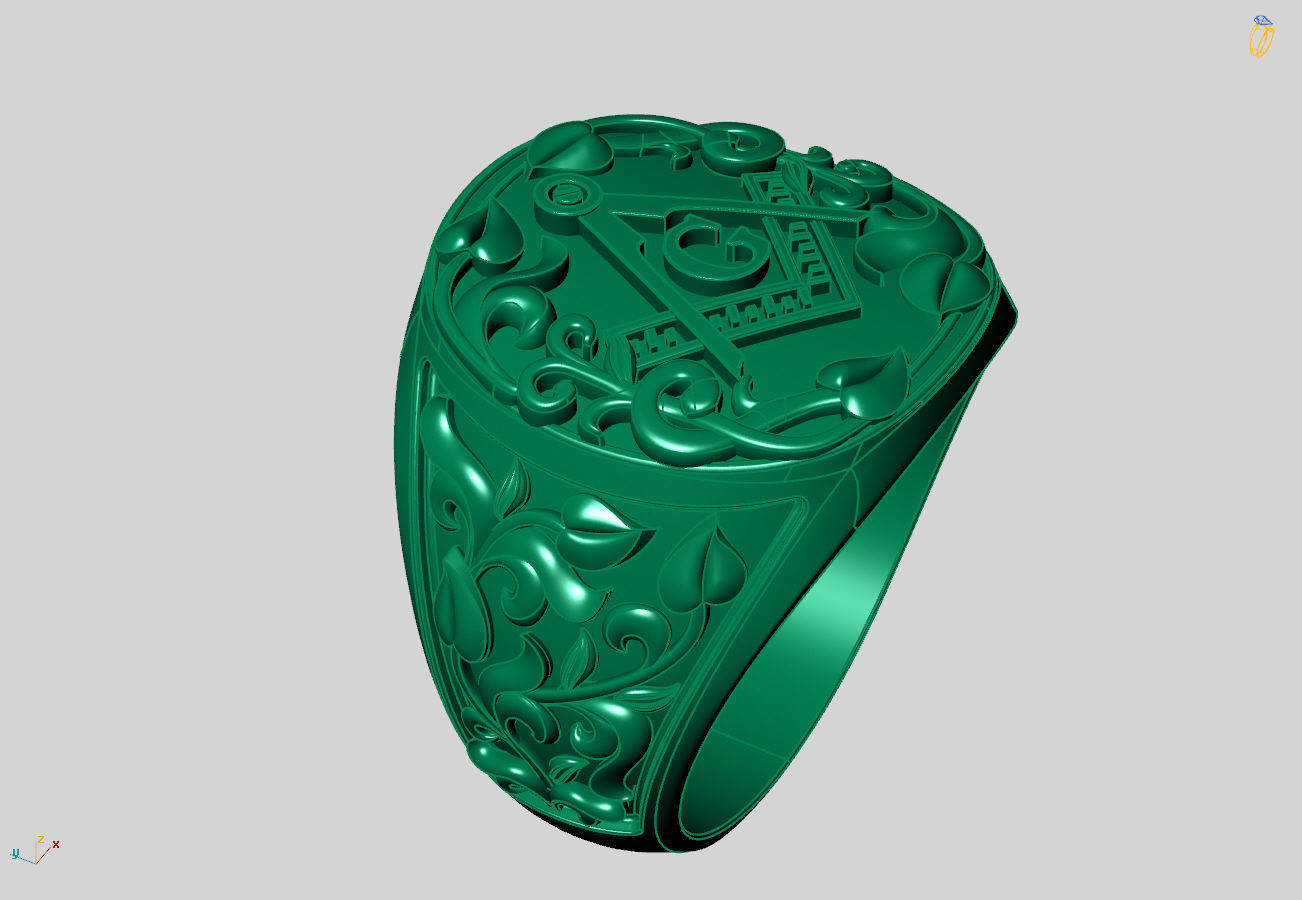 Mason ring  model for 3D print 3D print model_4