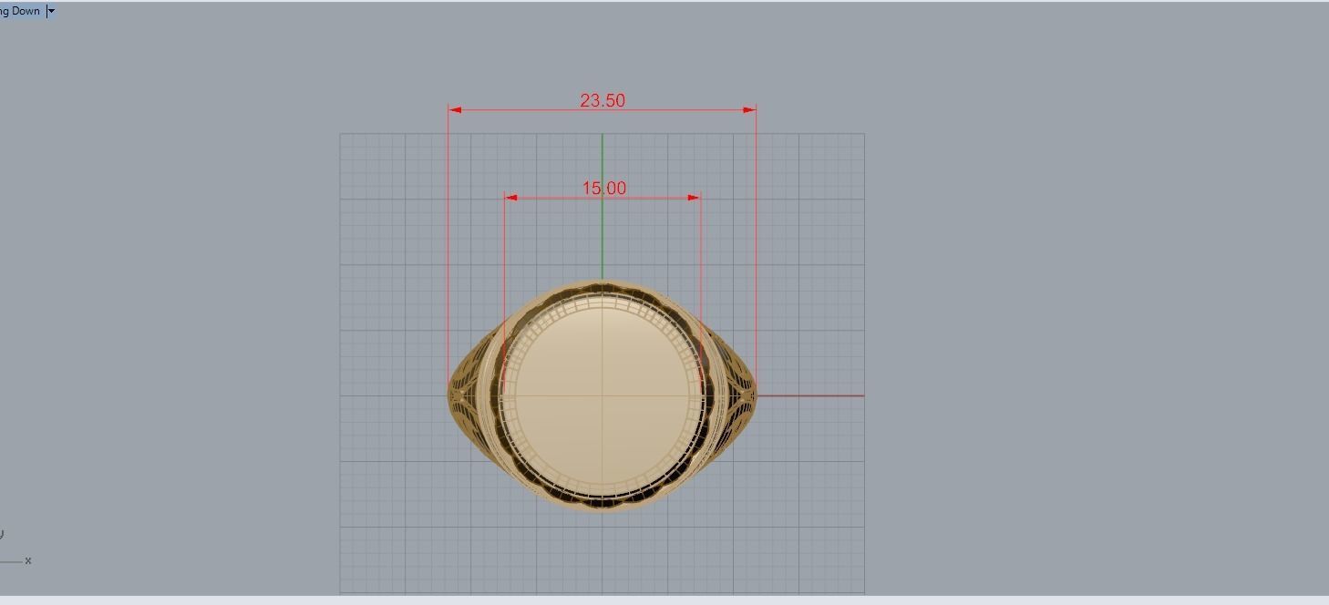 man ring  3D print model_2