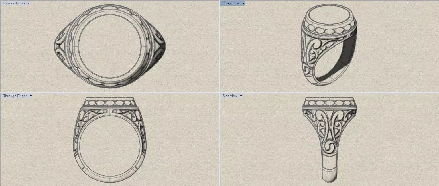 man ring  3D print model_0