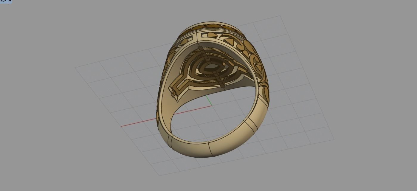 man ring  3D print model_1