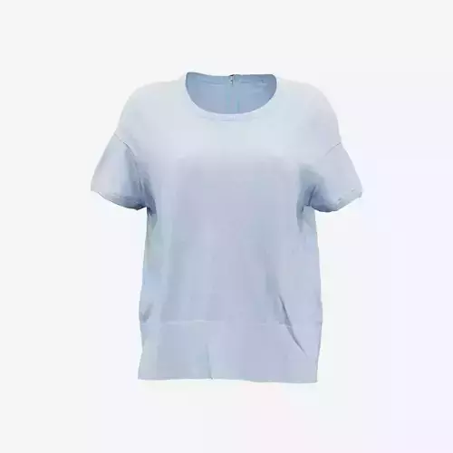 Zipper Back Pull Light Blue