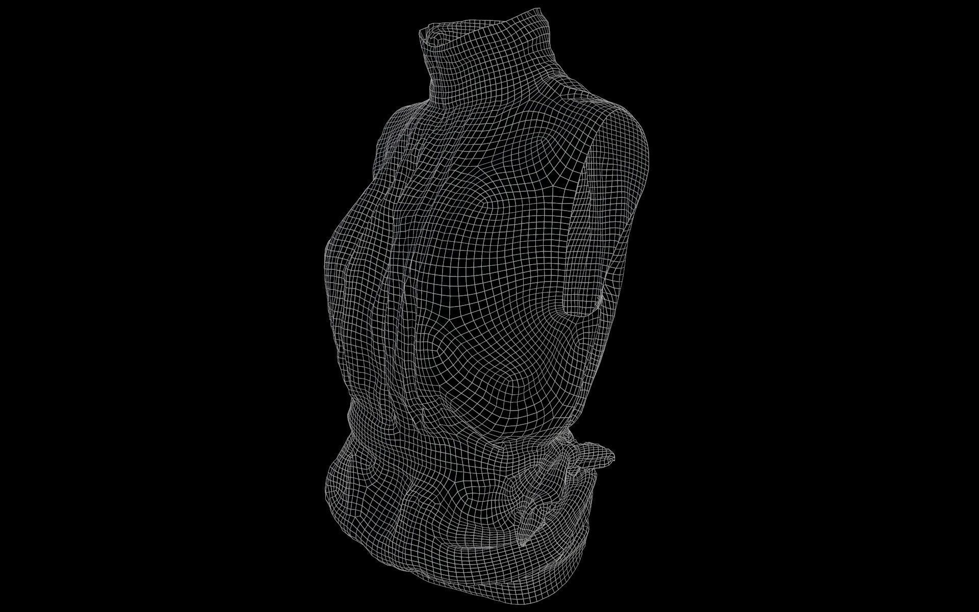 Sleeveless Shirt Belt Low-poly 3D model_8